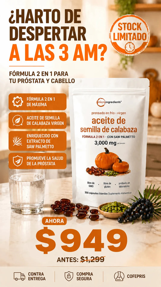 Pumpkin Seed Oil Microingredients® 3000 mg + Saw Palmetto