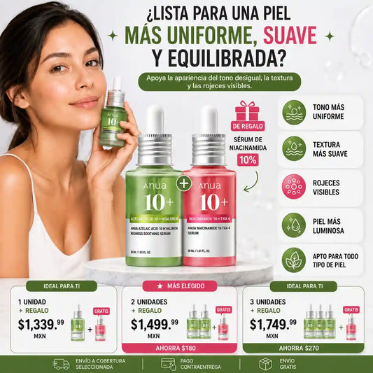 💚 COMBO ANUA: ÁCIDO AZELAICO + NIACINAMIDA DE REGALO 🩷 + ENVÍO GRATIS