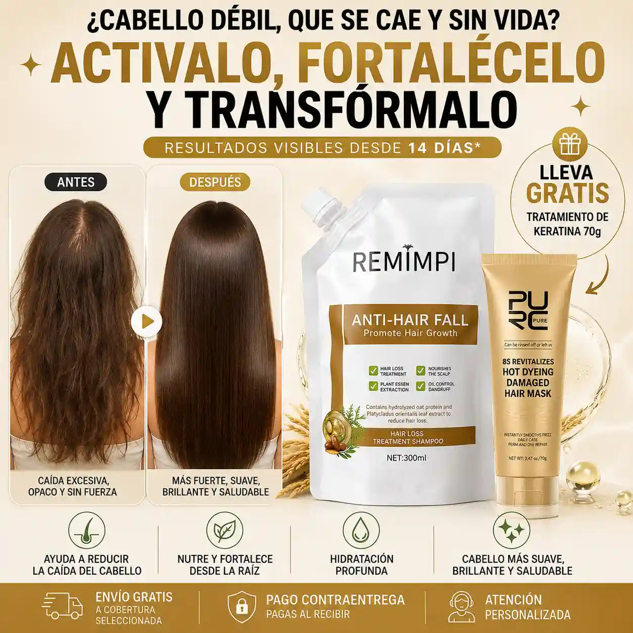 🤎 COMBO REMIMPI + TRATAMIENTO DE QUERATINA + ENVÍO GRATIS ✨