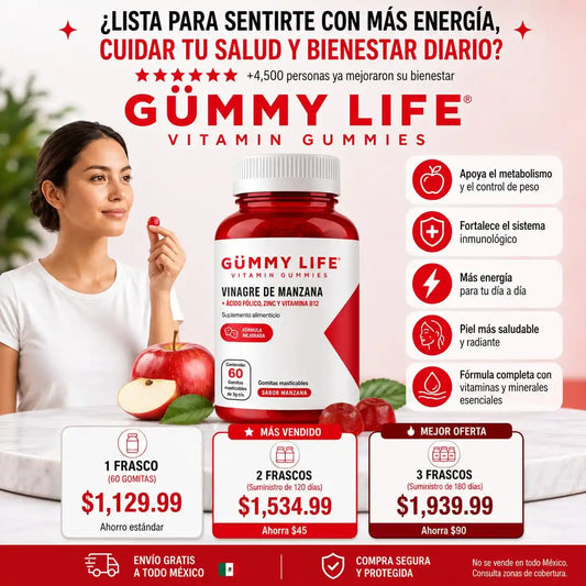 Suplemento Gummy Life Vinagre de Manzana